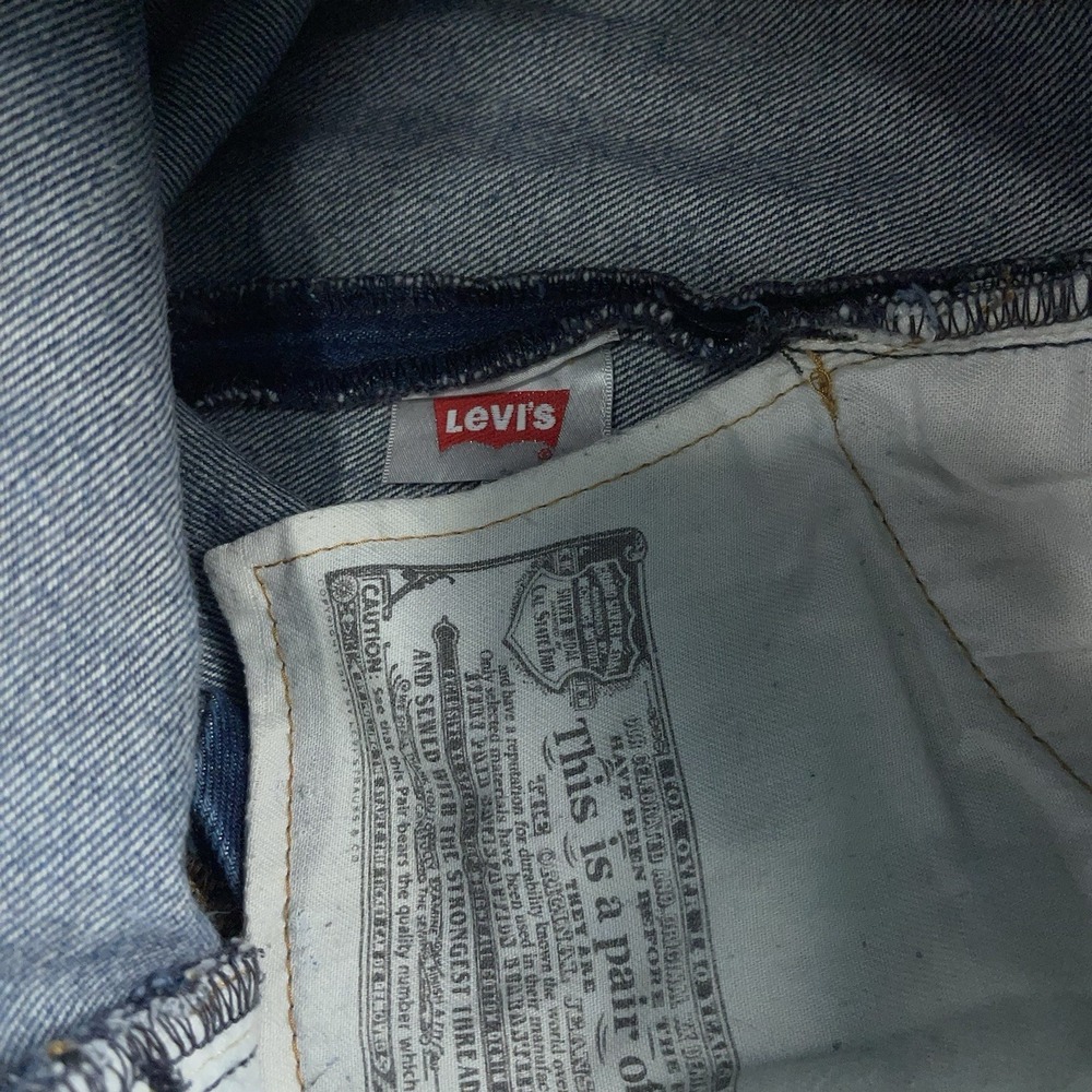 Levi 501 Jeans Mens 31x32 Denim Button Fly Straight Leg Faded (Fits 29x30) - Picture 7 of 16